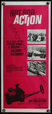 4d645 HOT ROD ACTION Australian daybill '69 the exciting world of speed, drag racing & records!