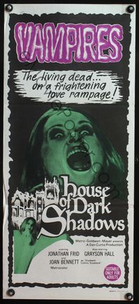 4d647 HOUSE OF DARK SHADOWS Aust daybill '70 how vampires do it, a bizarre act of unnatural lust!