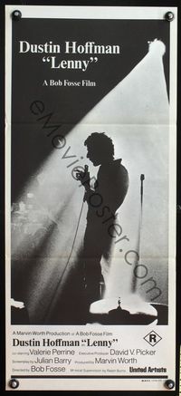4d704 LENNY Australian daybill movie poster '74 Dustin Hoffman as comedian Lenny Bruce, Bob Fosse!