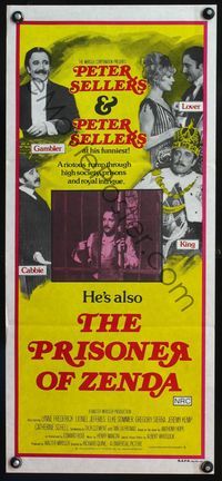 4d809 PRISONER OF ZENDA Australian daybill poster '79 cool different images of funny Peter Sellers!