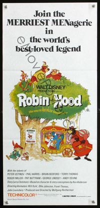 4d832 ROBIN HOOD Aust daybill R83 Walt Disney cartoon, the way it REALLY happened!