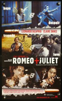 4d840 ROMEO & JULIET Australian daybill poster '96 great images of Leonardo DiCaprio & Claire Danes!