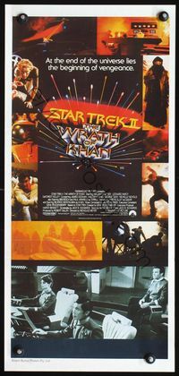 4d889 STAR TREK II Australian daybill poster '82 The Wrath of Khan, Leonard Nimoy, William Shatner