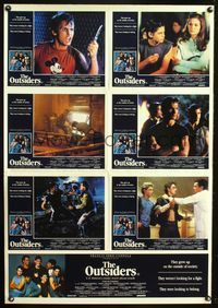 4d396 OUTSIDERS Australian LC poster '82 Coppola, Howell, Dillon, Macchio, Swayze, Lowe, Estevez