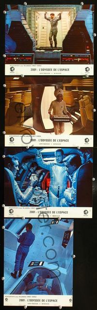 4e828 2001: A SPACE ODYSSEY 4 French lobby cards '68 Stanley Kubrick, Keir Dullea, Gary Lockwell!