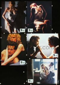 4e809 9 1/2 WEEKS 5 French movie lobby cards '86 Mickey Rourke & super sexy Kim Basinger!