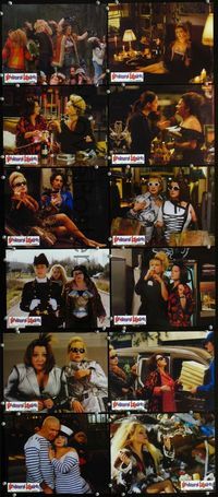 4e680 ABSOLUTELY FABULOUS 12 French lobby cards '01 wacky images of Josiane Balasko, Nathalie Baye!