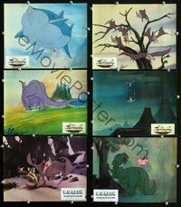 4e786 B.C. ROCK 6 French movie lobby cards '80 cool wacky cartoon art of dinosaurs!