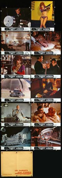 4e688 DIAMONDS ARE FOREVER 12 French lobby cards '71 Sean Connery as James Bond 007, Jill St. John!
