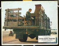 4e883 FIVE EASY PIECES French LCs '70 cool image of Jack Nicholson playing piano on back of truck!
