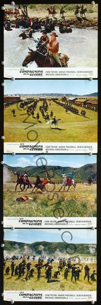 4e835 GLORY GUYS 4 French movie lobby cards '65 Sam Peckinpah, cool images of Civil War!