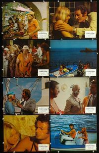 4e710 HIDEOUT 10 French movie lobby cards '71 L'explosion, Richard Harrison & Mylene Demongeot!