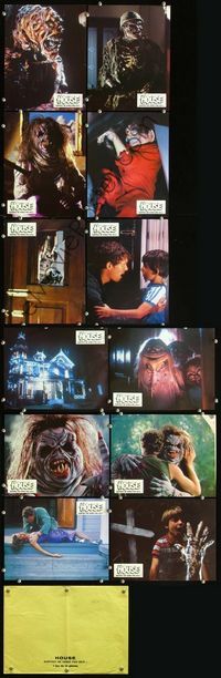 4e694 HOUSE 12 French movie lobby cards '86 great wacky horror images!