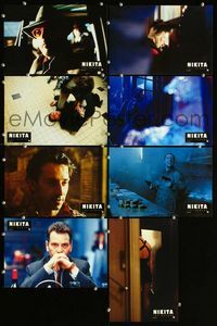 4e758 LA FEMME NIKITA 8 French movie lobby cards '90 Luc Besson, Anne Parillaud, cool action images!