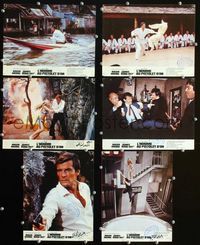 4e796 MAN WITH THE GOLDEN GUN 6 French LCs '74 cool action images of Roger Moore as James Bond!