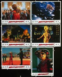 4e797 MARS ATTACKS! 6 French lobby cards '96 Tim Burton, cool different images from wacky sci-fi!