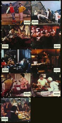 4e725 MASH 9 French lobby cards '70 Robert Altman, great images of Elliott Gould, Korean War classic!