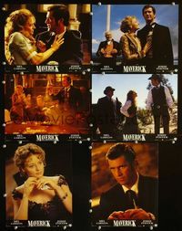 4e798 MAVERICK 6 French movie lobby cards '94 cool images of Mel Gibson, Jodie Foster!