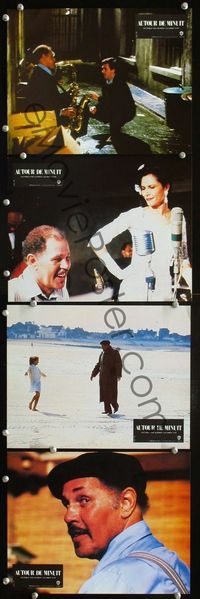 4e843 ROUND MIDNIGHT 4 French movie lobby cards '86 cool images of Dexter Gordon!