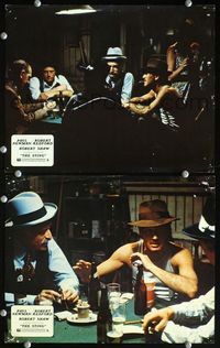 4e873 STING 2 French movie lobby cards '74 cool images of con men Paul Newman & Robert Redford!