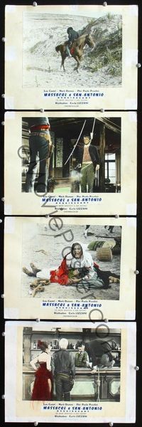 4e838 KILL & PRAY 4 French stills '67 Requiescant, Lou Castel, cool colorized western images!