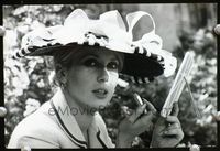 4e889 MATTER OF RESISTANCE French 5.5x8 '66 close-up of Catherine Deneuve putting on lipstick!