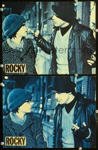 4e872 ROCKY 2 French movie stills '77 two cool images of Sylvester Stallone & Talia Shire!