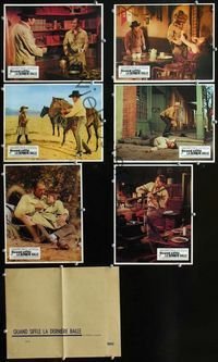 4e802 SHOOT OUT 6 set B French LCs '71 Gregory Peck as western gunslinger & family man!