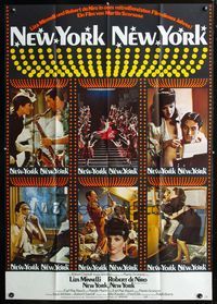 4d020 NEW YORK NEW YORK German 33x47 poster '77 great images of Robert De Niro & Liza Minnelli!
