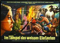 4d025 TEMPLE OF THE WHITE ELEPHANT German 33x47 poster '64 Lenzi's Sandok, il Maciste della giungla!