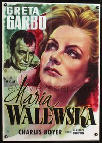 4d076 CONQUEST German R56 Bonne art of Greta Garbo as Marie Walewska, Charles Boyer as Napoleon!