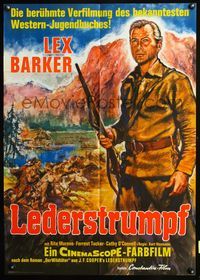 4d088 DEERSLAYER German movie poster R65 cool artwork of hunter Lex Barker in the wild west!
