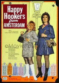 4d097 DIARY OF A HOOKER German movie poster '72 Paul Verhoeven, Happy Hookers from Amsterdam!