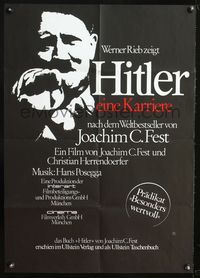 4d154 HITLER A CAREER German '77 Hitler - eine Karriere, image of Der Fuhrer giving Nazi salute!