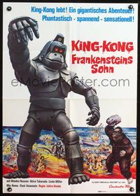 4d177 KING KONG ESCAPES German '70 Kingukongu no Gyakushu, Toho, Ishiro Honda, cool image of robot!