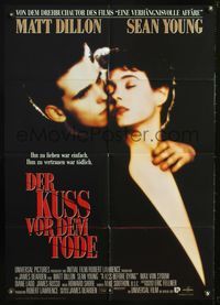 4d179 KISS BEFORE DYING German movie poster '91 close-up of Matt Dillon & Sean Young!