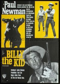 4d184 LEFT HANDED GUN German movie poster R60s great image of Paul Newman as Billy the Kid!