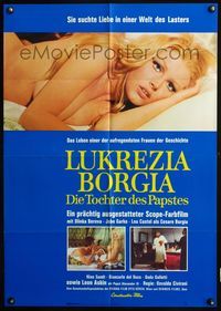 4d198 LUCREZIA BORGIA L'AMANTE DEL DIAVOLO German poster '68 sexy image of topless Olinka Berova!