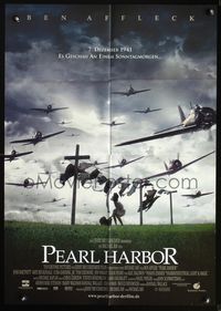 4d232 PEARL HARBOR German movie poster '01 cool image of fighter planes over clothesline!