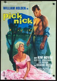 4d234 PICNIC German movie poster R61 great artwork of William Holden & Kim Novak by Rehak!