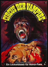 4d283 VAMPIRE CIRCUS German '72 English Hammer horror, really cool Hans Branin vampire artwork!