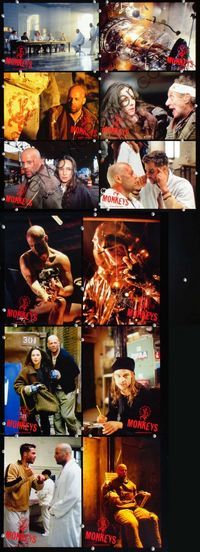 4e417 12 MONKEYS 12 German lobby cards '95 Terry Gilliam, cool images of Bruce Willis & Brad Pitt!