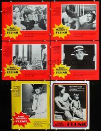 4e542 ANDY WARHOL'S FLESH 6 German movie lobby cards '68 naked Joe Dallesandro & infant!