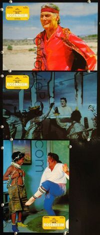 4e573 BAGDAD CAFE 3 German movie lobby cards '88 Percy Adlon, cool close-up of Jack Palance!
