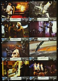 4e348 BATTLESTAR GALACTICA 8 Spanish LCs '78 cool sci-fi images, Richard Hatch, Lorne Greene!