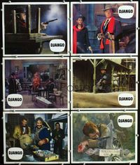 4e543 DJANGO 6 German movie lobby cards '66 Sergio Corbucci, cool images of gunslinger Franco Nero!