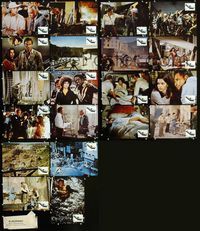 4e393 EARTHQUAKE 20 German lobby cards '74 Charlton Heston, Ava Gardner, disaster action images!