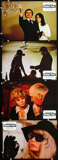 4e562 FAMILY PLOT 4 German lobby cards '76 from the mind of devious Alfred Hitchcock, Karen Black!