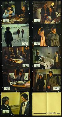 4e459 LES GRANGES BRULEES 9 German movie lobby cards '73 Jean Chapot, Alain Delon, Simone Signoret!