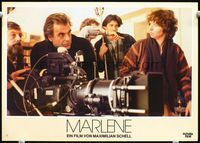 4e625 MARLENE German lobby card '86 cool image of director Maximilian Schell, Dietrich biography!